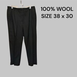 MENS TROUSERS BY MENS WAREHOUSE 100% WOOL 38” x 30” GENTLY WORN